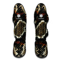 Brown And Black Snakeskin Print Muay Thai Shin Guards