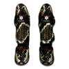 Brown And Black Snakeskin Print Muay Thai Shin Guard