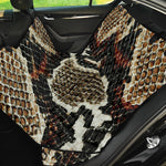 Brown And Black Snakeskin Print Pet Car Back Seat Cover