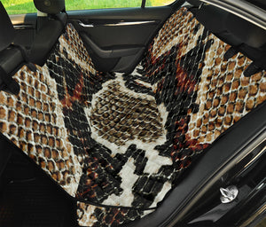 Brown And Black Snakeskin Print Pet Car Back Seat Cover