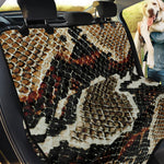 Brown And Black Snakeskin Print Pet Car Back Seat Cover