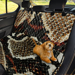 Brown And Black Snakeskin Print Pet Car Back Seat Cover