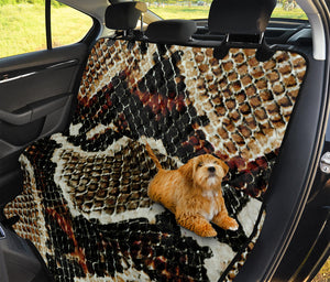 Brown And Black Snakeskin Print Pet Car Back Seat Cover