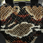 Brown And Black Snakeskin Print Pet Car Back Seat Cover