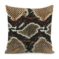 Brown And Black Snakeskin Print Pillow Cover
