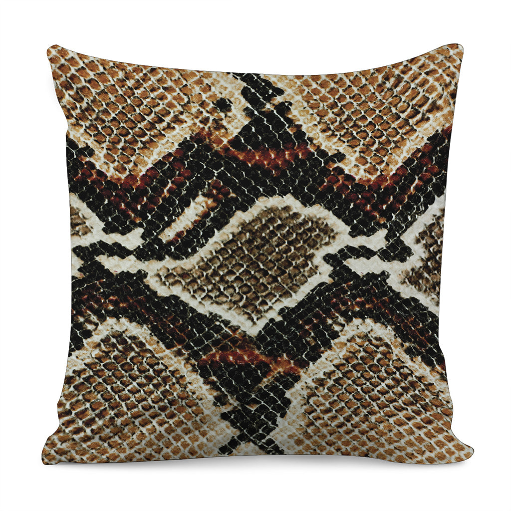 Brown And Black Snakeskin Print Pillow Cover
