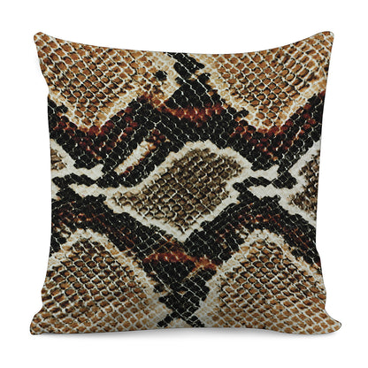 Brown And Black Snakeskin Print Pillow Cover