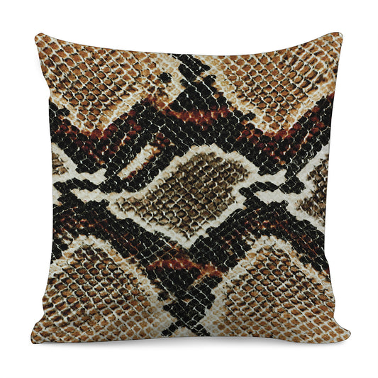 Brown And Black Snakeskin Print Pillow Cover