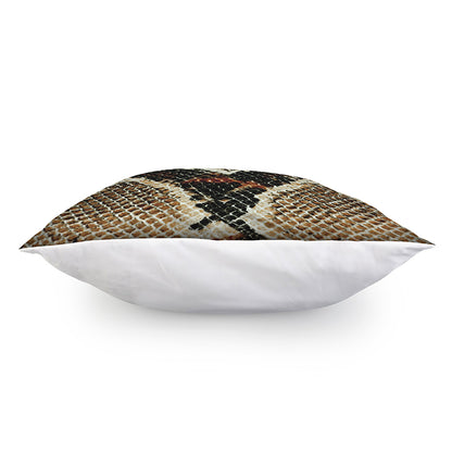 Brown And Black Snakeskin Print Pillow Cover
