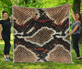 Brown And Black Snakeskin Print Quilt