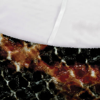 Brown And Black Snakeskin Print Sofa Cover