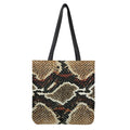 Brown And Black Snakeskin Print Tote Bag