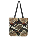 Brown And Black Snakeskin Print Tote Bag