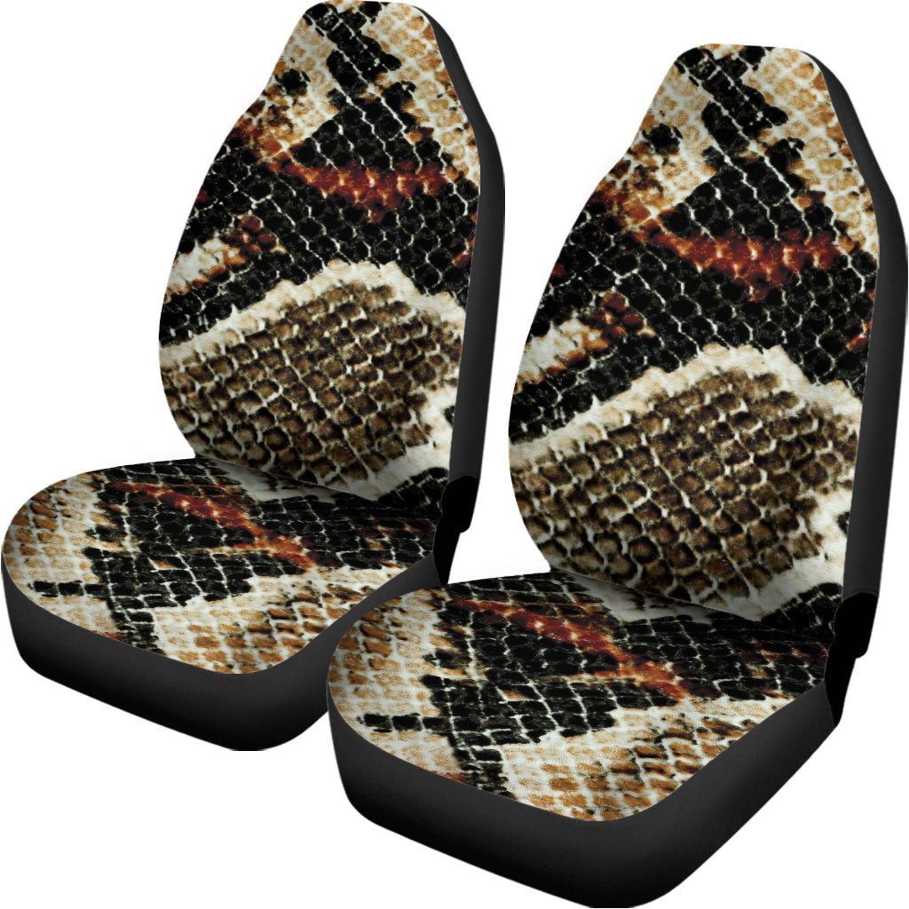 Brown And Black Snakeskin Print Universal Fit Car Seat Covers