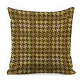 Brown And Tan Houndstooth Pattern Print Pillow Cover