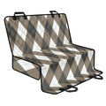 Brown And White Argyle Pattern Print Pet Car Back Seat Cover