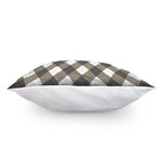 Brown And White Argyle Pattern Print Pillow Cover