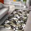 Brown And White Camouflage Print Area Rug GearFrost
