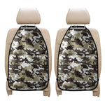 Brown And White Camouflage Print Car Seat Organizers