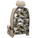 Brown And White Camouflage Print Car Seat Organizers
