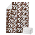 Brown And White Cow Pattern Print Blanket