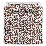 Brown And White Cow Pattern Print Duvet Cover Bedding Set