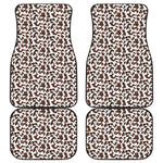 Brown And White Cow Pattern Print Front and Back Car Floor Mats