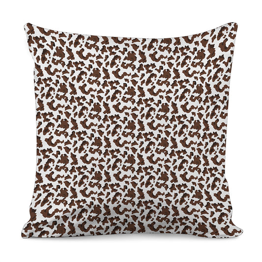 Brown And White Cow Pattern Print Pillow Cover