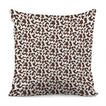 Brown And White Cow Pattern Print Pillow Cover