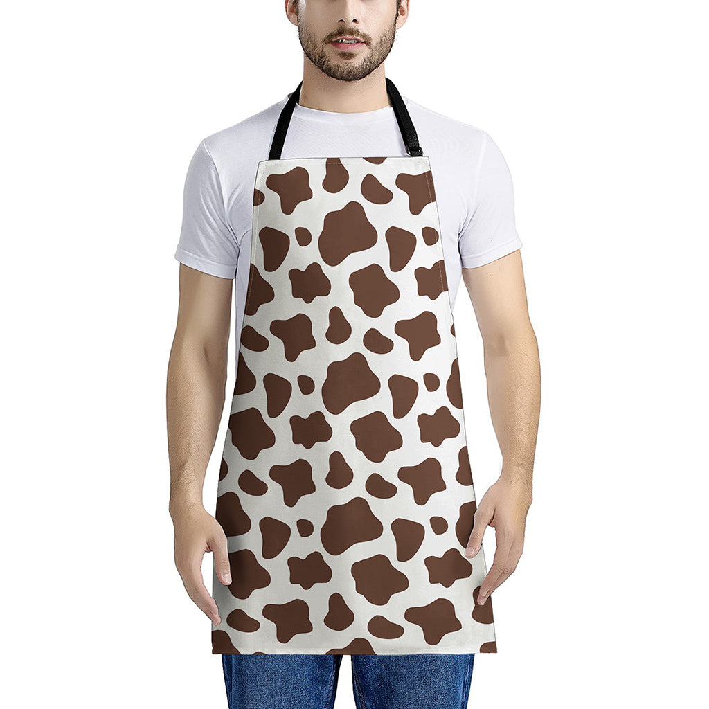 Brown And White Cow Print Apron