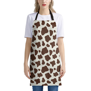 Brown And White Cow Print Apron