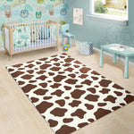 Brown And White Cow Print Area Rug GearFrost