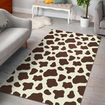 Brown And White Cow Print Area Rug GearFrost