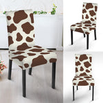 Brown And White Cow Print Dining Chair Slipcover