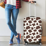 Brown And White Cow Print Luggage Cover GearFrost