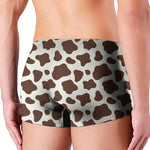 Brown And White Cow Print Men's Boxer Briefs