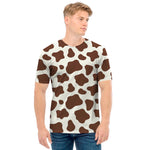 Brown And White Cow Print Men's T-Shirt