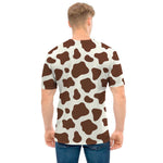 Brown And White Cow Print Men's T-Shirt