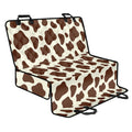 Brown And White Cow Print Pet Car Back Seat Cover