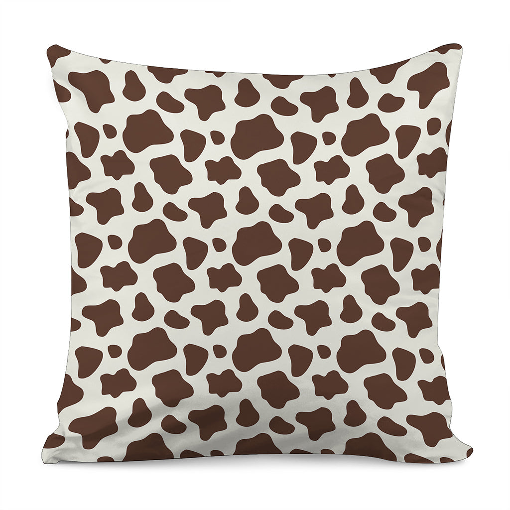 Brown And White Cow Print Pillow Cover