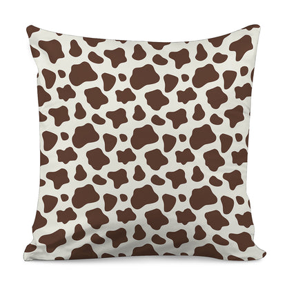 Brown And White Cow Print Pillow Cover
