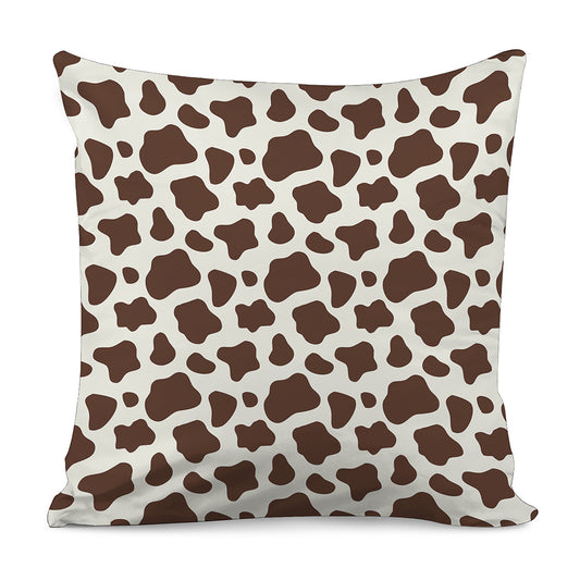 Brown And White Cow Print Pillow Cover