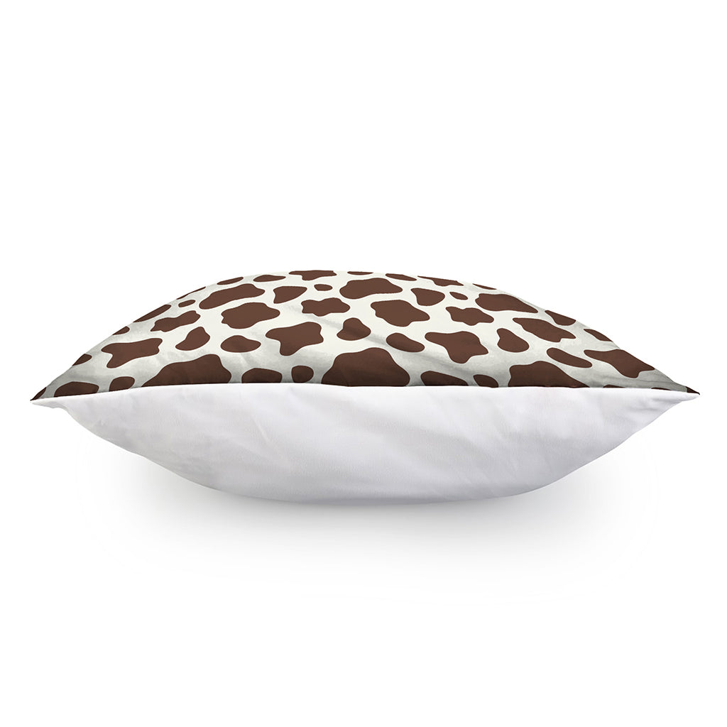 Brown And White Cow Print Pillow Cover
