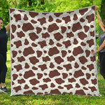 Brown And White Cow Print Quilt