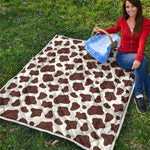 Brown And White Cow Print Quilt