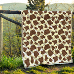 Brown And White Cow Print Quilt