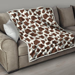 Brown And White Cow Print Quilt