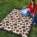 Brown And White Cow Print Quilt