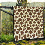 Brown And White Cow Print Quilt