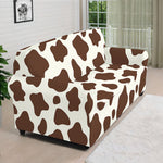 Brown And White Cow Print Sofa Cover